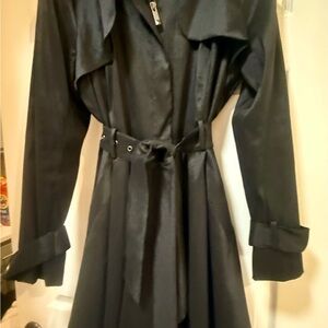 Elegant Women's Black Trench Coat